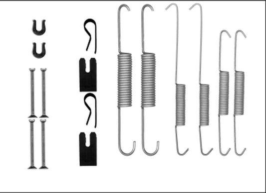 HELLA Accessory Kit, brake shoes - X0239 - for e.g. TOYOTA 8DZ355206-031