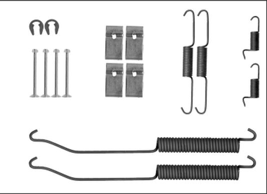 HELLA Accessory Kit, brake shoes - X0245 - for e.g. NISSAN 8DZ355205-871