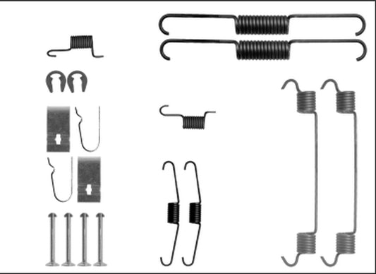 HELLA Accessory Kit, brake shoes - X0246 - for e.g. SUZUKI 8DZ355205-881