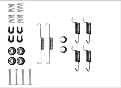 HELLA Accessory Kit, parking brake shoes - X0247 - for e.g. MITSUBISHI 8DZ355205-911