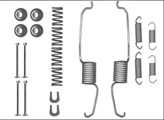HELLA Accessory Kit, brake shoes - X0269 - for e.g. TOYOTA 8DZ355206-091