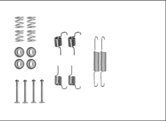 HELLA Accessory Kit, parking brake shoes - X0278 - for e.g. TOYOTA 8DZ355205-951