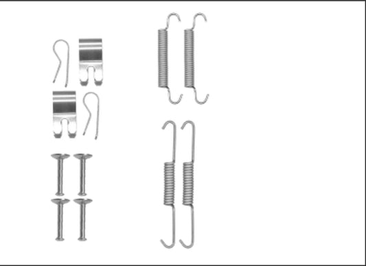 HELLA Accessory Kit, parking brake shoes - X0279 - for e.g. LAND ROVER 8DZ355205-961