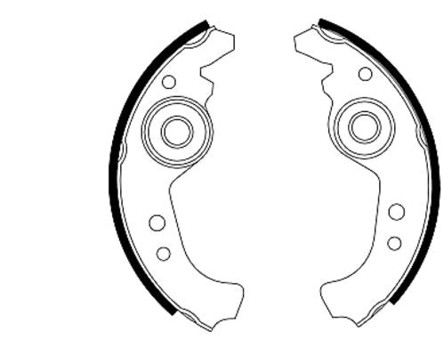 HELLA Brake Shoe Set - H1055 - for e.g. ABARTH / AUTOBIANCHI / FIAT / FSO 8DB355000-091