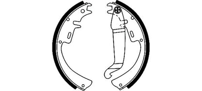 HELLA Brake Shoe Set - H1047 - for e.g. BEDFORD / OPEL / VAUXHALL 8DB355000-081