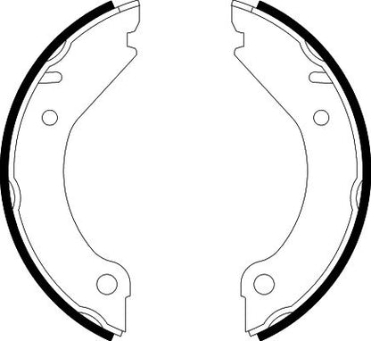 HELLA Brake Shoe Set, parking brake - H1154 - for e.g. VOLVO 8DA355050-021