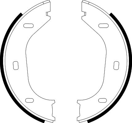 HELLA Brake Shoe Set, parking brake - H1152 - for e.g. BMW 8DA355050-011