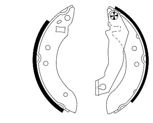 HELLA Brake Shoe Set - H1128 - for e.g. FORD 8DB355000-131