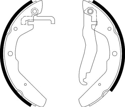 HELLA Brake Shoe Set - H8195 - for e.g. VOLKSWAGEN 8DB355000-701