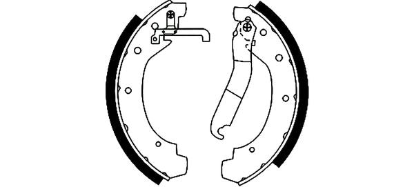 HELLA Brake Shoe Set - H8205 - for e.g. VOLKSWAGEN 8DB355000-711
