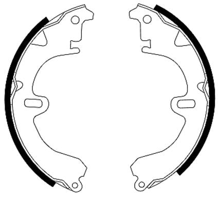 HELLA Brake Shoe Set - H8185 - for e.g. TOYOTA 8DB355000-681
