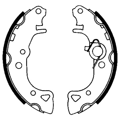 HELLA Brake Shoe Set - H8545 - for e.g. CITROEN / MEGA / PEUGEOT 8DB355001-001