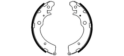 HELLA Brake Shoe Set - H8845 - for e.g. CHEVROLET / HONDA / MAZDA / SUZUKI 8DB355001-481