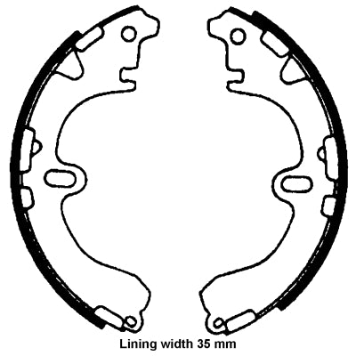 HELLA Brake Shoe Set - H8970 - for e.g. HOLDEN / TOYOTA 8DB355001-661