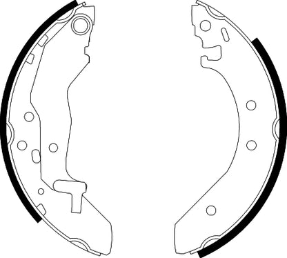 HELLA Brake Shoe Set - H8725 - for e.g. HONDA / MG / ROVER 8DB355001-321
