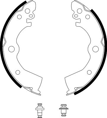 HELLA Brake Shoe Set - H8795 - for e.g. NISSAN 8DB355001-411
