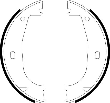 HELLA Brake Shoe Set, parking brake - H8895 - for e.g. BMW 8DA355050-351