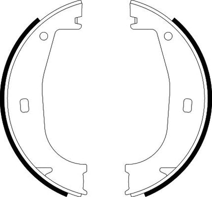 HELLA Brake Shoe Set, parking brake - H8895 - for e.g. BMW 8DA355050-351