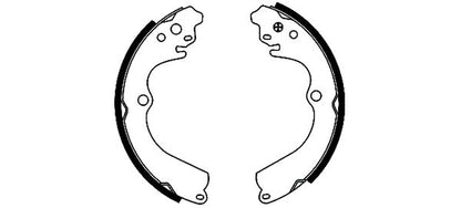 HELLA Brake Shoe Set - H8675 - for e.g. CHEVROLET / SUBARU 8DB355001-221