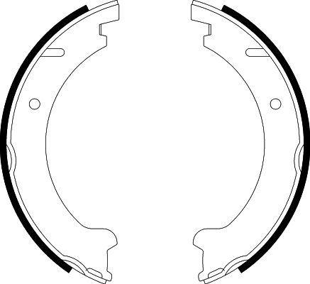 HELLA Brake Shoe Set, parking brake - H8940 - for e.g. VOLVO 8DA355050-361