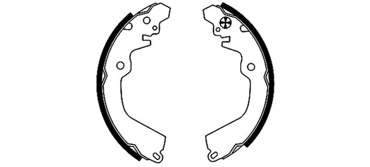 HELLA Brake Shoe Set - H8870 - for e.g. MITSUBISHI 8DB355001-531