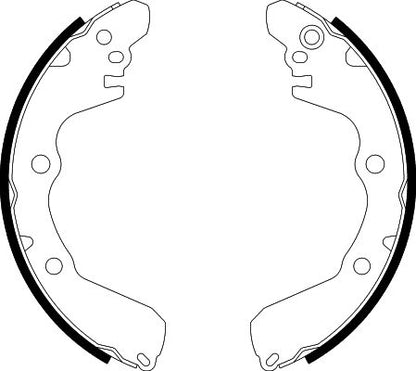 HELLA Brake Shoe Set - H8865 - for e.g. CHRYSLER / DODGE / HYUNDAI / MITSUBISHI 8DB355001-521