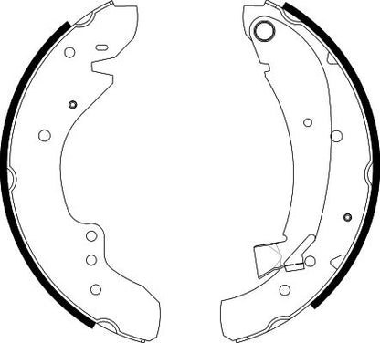 HELLA Brake Shoe Set - H8920 - for e.g. CITROEN / FIAT / PEUGEOT 8DB355001-591