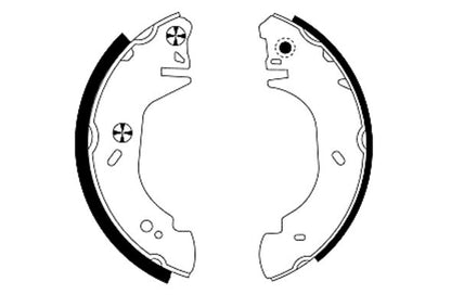 HELLA Brake Shoe Set - Q0795 - for e.g. OPEL / RENAULT / VAUXHALL 8DB355003-201