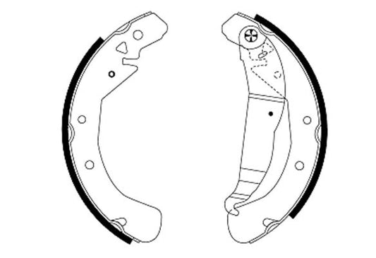 HELLA Brake Shoe Set - H8945 - for e.g. OPEL / VAUXHALL 8DB355001-631
