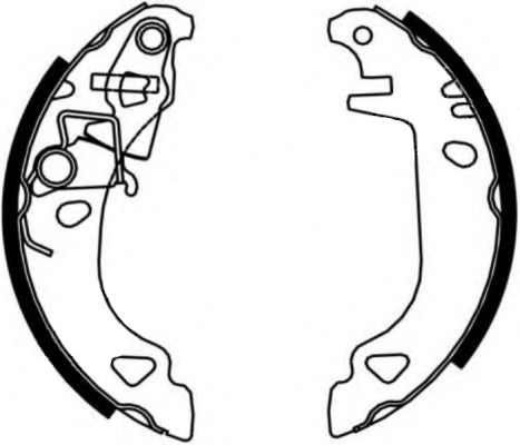 HELLA Brake Shoe Set - H8805 - for e.g. FIAT / LANCIA 8DB355001-421