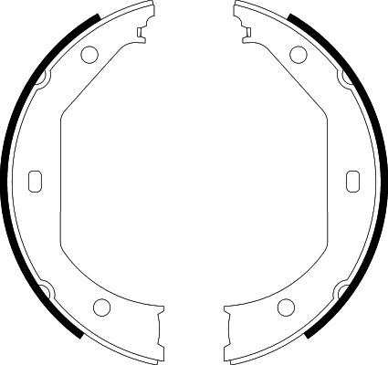 HELLA Brake Shoe Set, parking brake - H9140 - for e.g. ALPINA / BMW / MINI 8DA355050-381