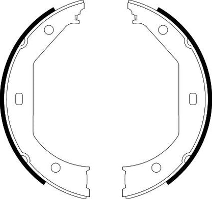 HELLA Brake Shoe Set, parking brake - H9140 - for e.g. ALPINA / BMW / MINI 8DA355050-381