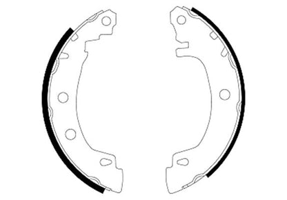 HELLA Brake Shoe Set - H9110 - for e.g. RENAULT 8DB355001-891