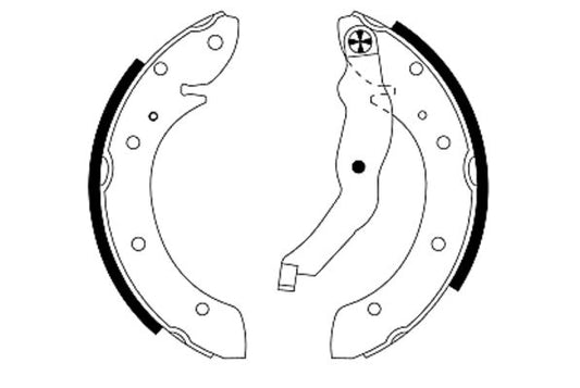 HELLA Brake Shoe Set - H8905 - for e.g. RENAULT 8DB355001-581