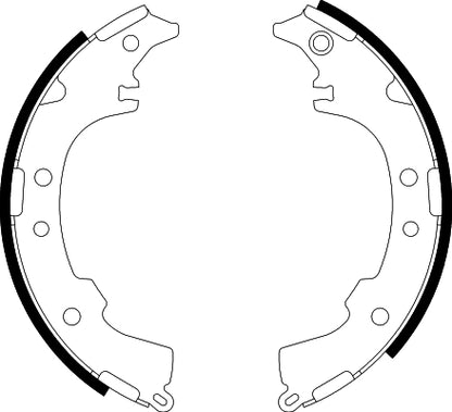 HELLA Brake Shoe Set - H9300 - for e.g. DAIHATSU / PERODUA / TOYOTA 8DB355002-191