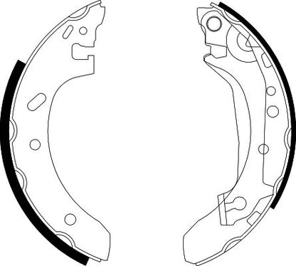 HELLA Brake Shoe Set - H9310 - for e.g. FORD 8DB355002-211