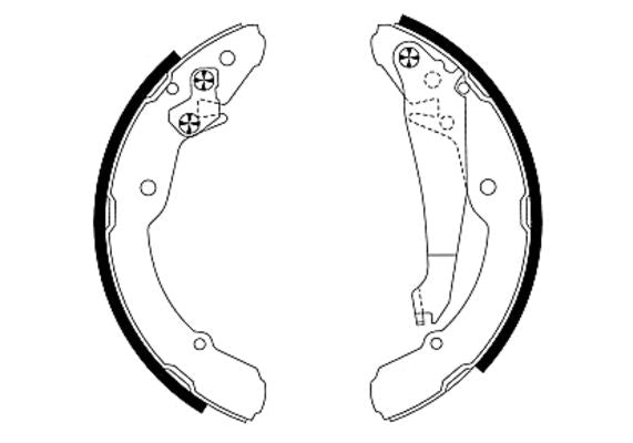 HELLA Brake Shoe Set - H8985 - for e.g. BYD / SEAT / SKODA / STREETSCOOTER / VW 8DB355001-691