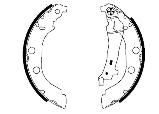 HELLA Brake Shoe Set - H9050 - for e.g. PEUGEOT 8DB355001-801