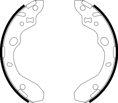 HELLA Brake Shoe Set - H9555 - for e.g. MAZDA 8DB355002-551