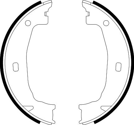 HELLA Brake Shoe Set, parking brake - H9160 - for e.g. ALPINA / BMW 8DA355050-391