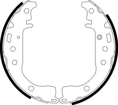 HELLA Brake Shoe Set - H9035 - for e.g. DAIHATSU / GEELY / SCION / TOYOTA 8DB355001-771