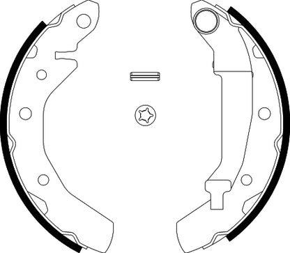 HELLA Brake Shoe Set - H9015 - for e.g. CHEVROLET / DAEWOO / PONTIAC / PROTON 8DB355001-741