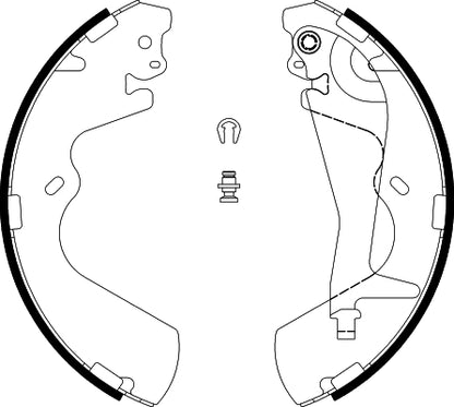 HELLA Brake Shoe Set - H9360 - for e.g. HYUNDAI / MITSUBISHI 8DB355002-291