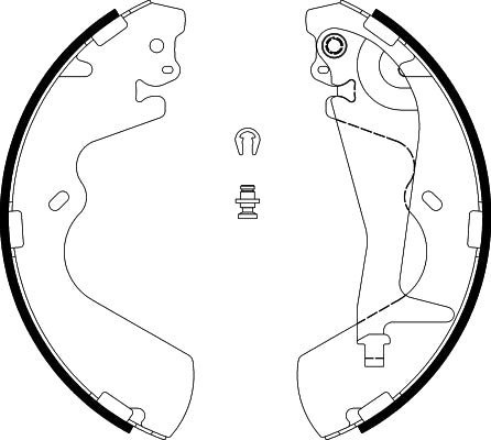 HELLA Brake Shoe Set - H9360 - for e.g. HYUNDAI / MITSUBISHI 8DB355002-291