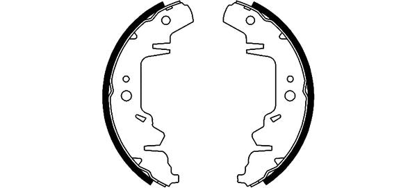 HELLA Brake Shoe Set - H8995 - for e.g. CHRYSLER / DODGE / KIA / PLYMOUTH 8DB355001-711