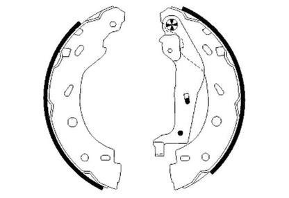 HELLA Brake Shoe Set - H9450 - for e.g. SMART 8DB355002-421