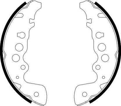 HELLA Brake Shoe Set - H9125 - for e.g. SUZUKI 8DB355001-921