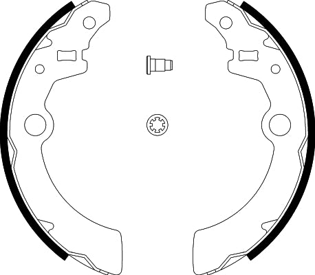 HELLA Brake Shoe Set - H9500 - for e.g. CHEVROLET / MAZDA / SUZUKI 8DB355002-501