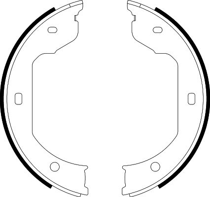 HELLA Brake Shoe Set, parking brake - H9505 - for e.g. ALPINA / BMW / ROLLS-ROYCE / VO 8DA355050-471