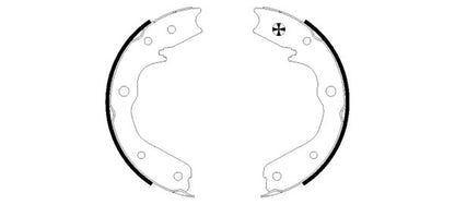 HELLA Brake Shoe Set, parking brake - H9530 - for e.g. HOLDEN / ISUZU / OPEL / VAUXHAL 8DA355050-511